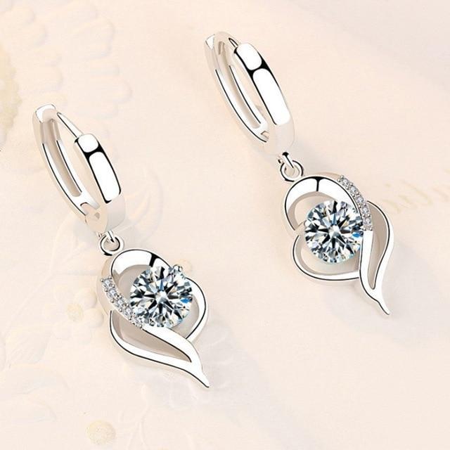 Gleam - Eleganta silverörhängen med zirkonstenar